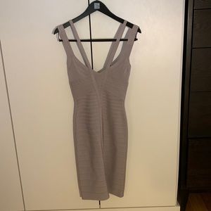 Grey Herve Leger bandage dress, from sample sale, size S